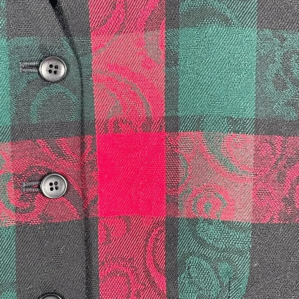 Vintage Pendleton Plaid Wool Vest Skirt Set Made in USA Size 12 - Picture 9 of 13